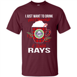 I Just Want To Drink Hot Chocolate & Watch Tampa Bay Rays Ugly Christmas Sweater PINGPONG