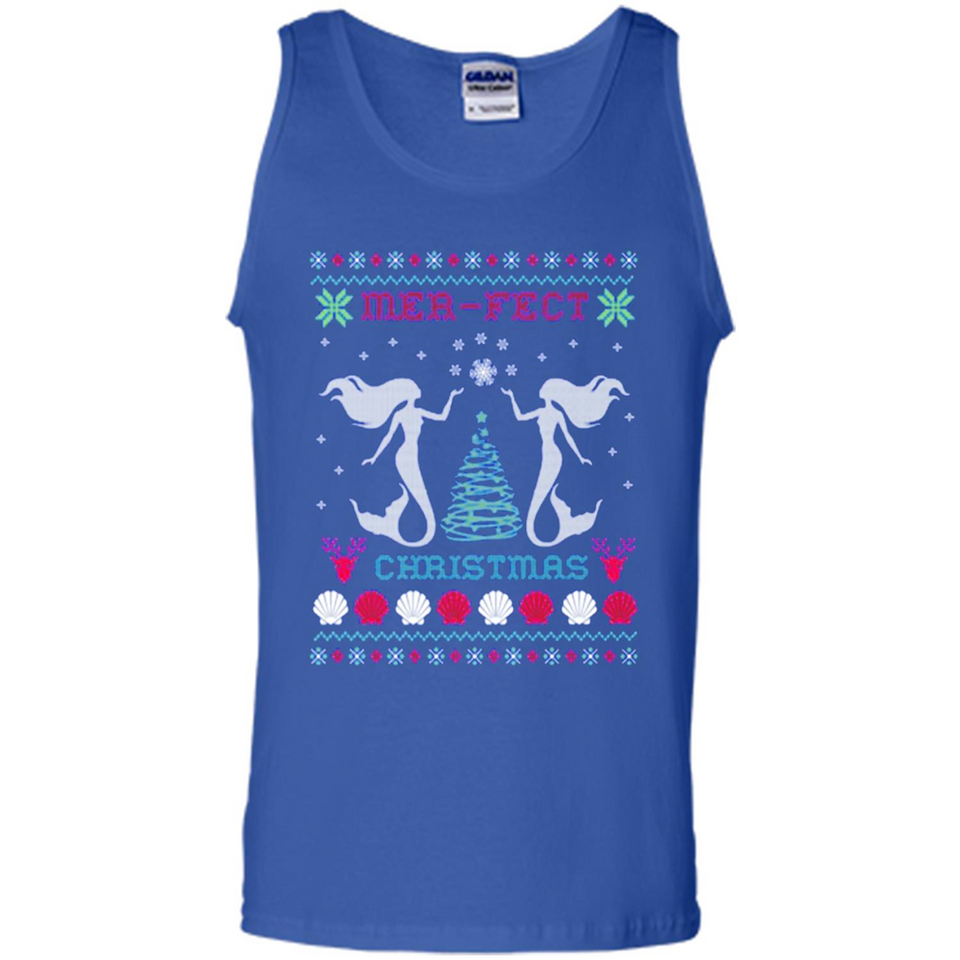 Mermaid Mer-Fect Ugly Christmas Sweater - Tank Top