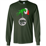 Amazing Kansas State Wildcats Glitter Grinch Monogram Ornament Christmas Gift - Long Sleeve T-Shirt