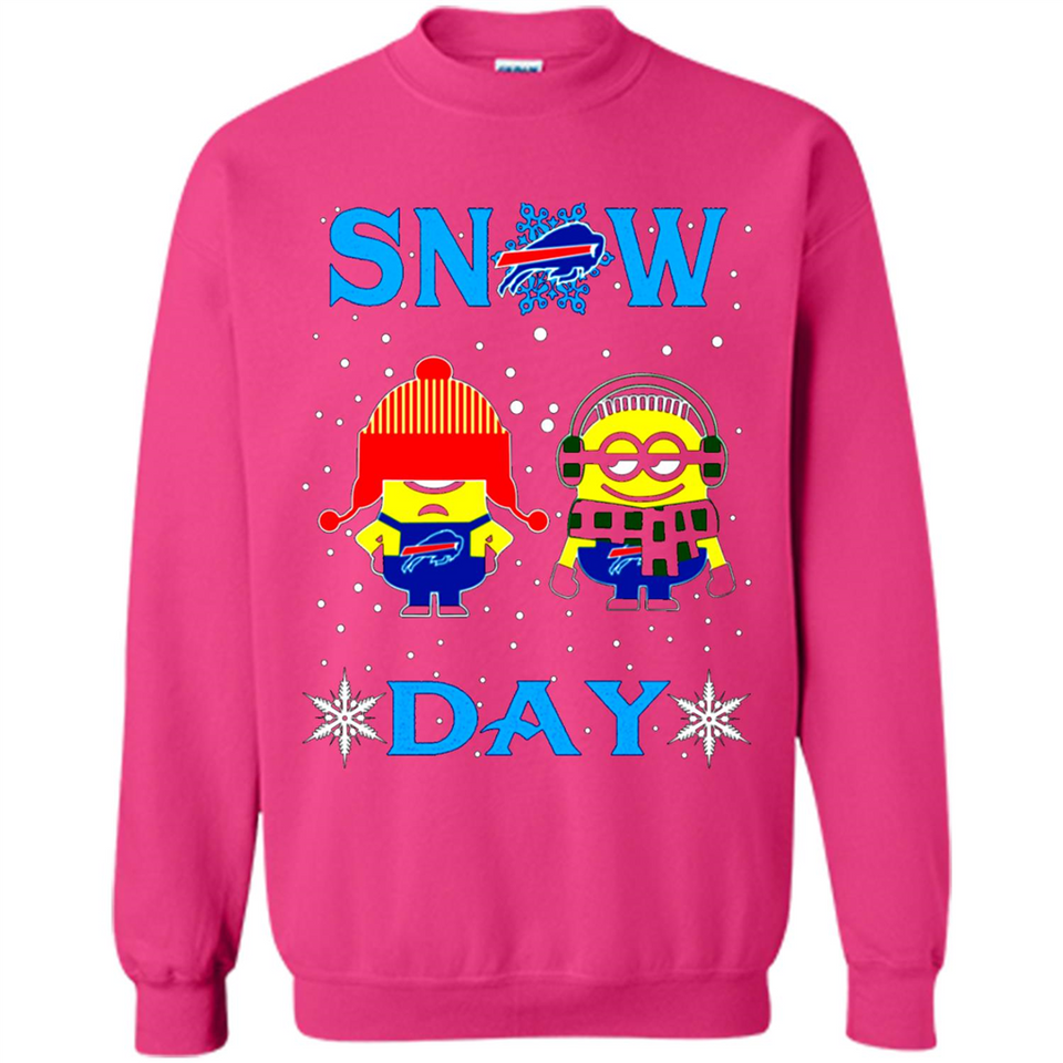Snow Day Shirt For Buffalo Bills Vs Minion Fans pingpong