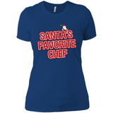 Funny Christmas Clothes - Santas Favorite Chef - Ladies' Boyfriend T-Shirt