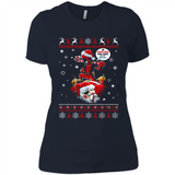 No Christmas for You – Deadpool Santa Claus Ugly Sweater - Ladies' Boyfriend T-Shirt