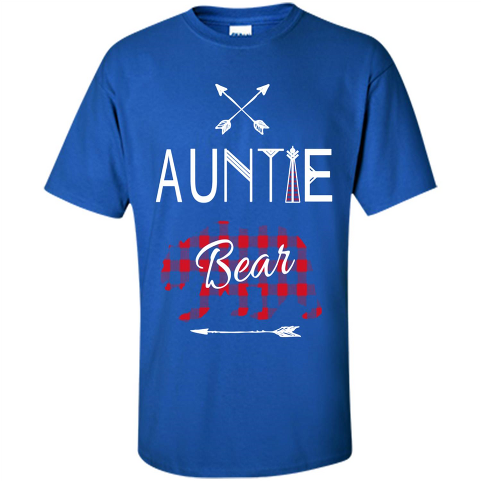 Aunt Shirt Buffalo Plaid Family Camp Bear Tee - Shirt