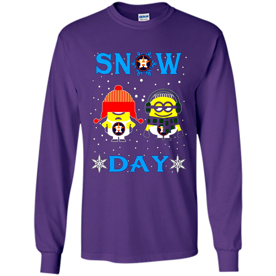 Snow Day Shirt For Houston Astros Vs Minion Fans pingpong