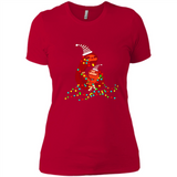 Christmas Lights Sloth Long Sleeve Santa Sloth - Ladies' Boyfriend T-Shirt