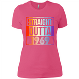 Retro Straight Outta 1969 49 Years Old - Ladies' Boyfriend T-Shirt