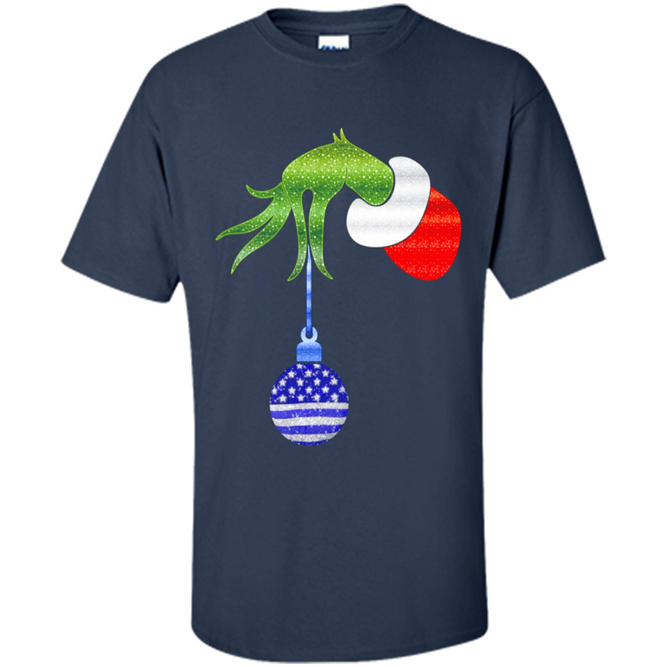 Grinch Holding American Flag ornament Christmas