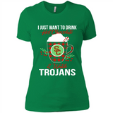 I Just Want To Drink Hot Chocolate & Watch USC Trojans Ugly Christmas Sweater PINGPONG
