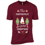 This Fighter Pilot Loves Christmas Tree Shirt with Snowman