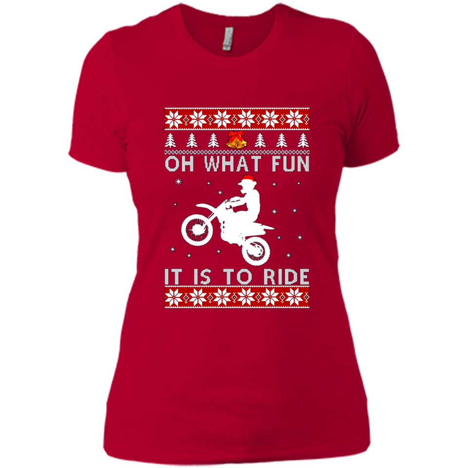 Motocross oh what fun it is to ride Christmas sweater PINGPONG