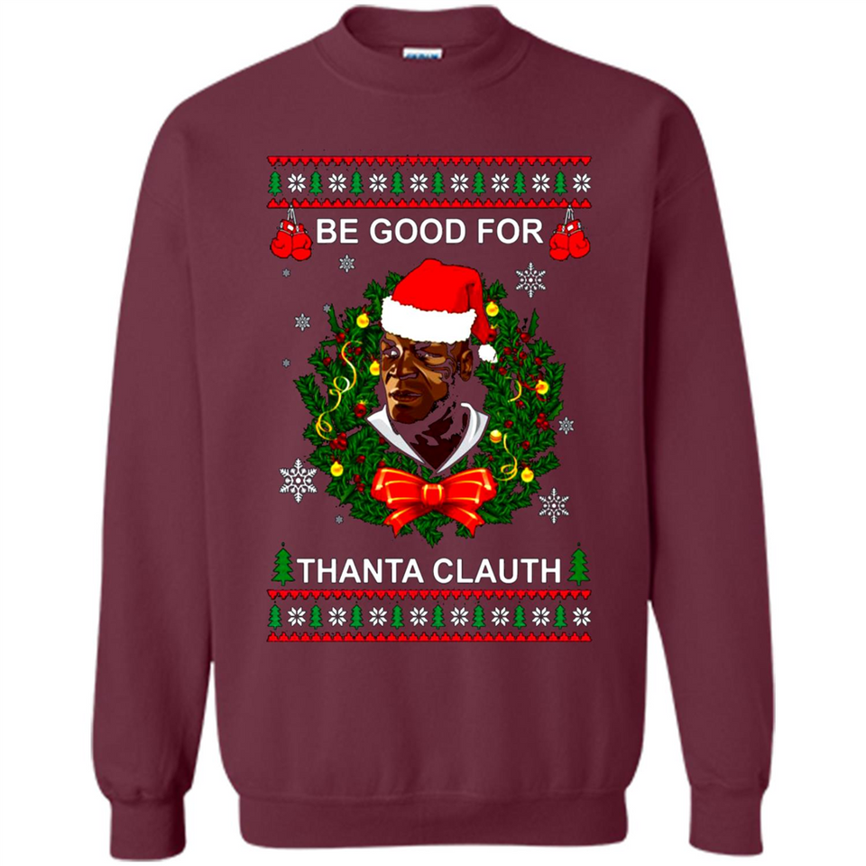 Mike Tyson Thanta Clauth Santa Claus Christmas sweater PINGPONG