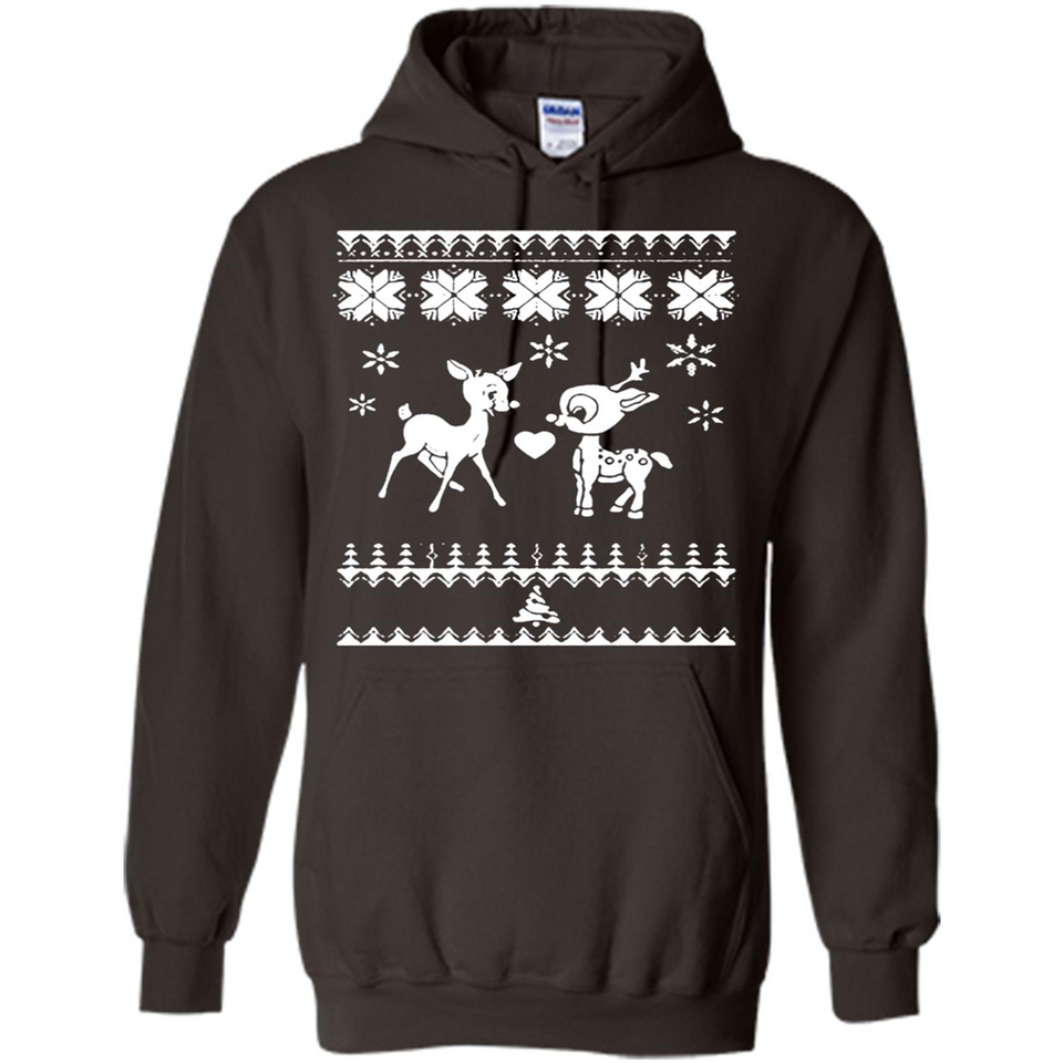 Rudolph and Clarice Ugly Christmas Sweater - Hoodie