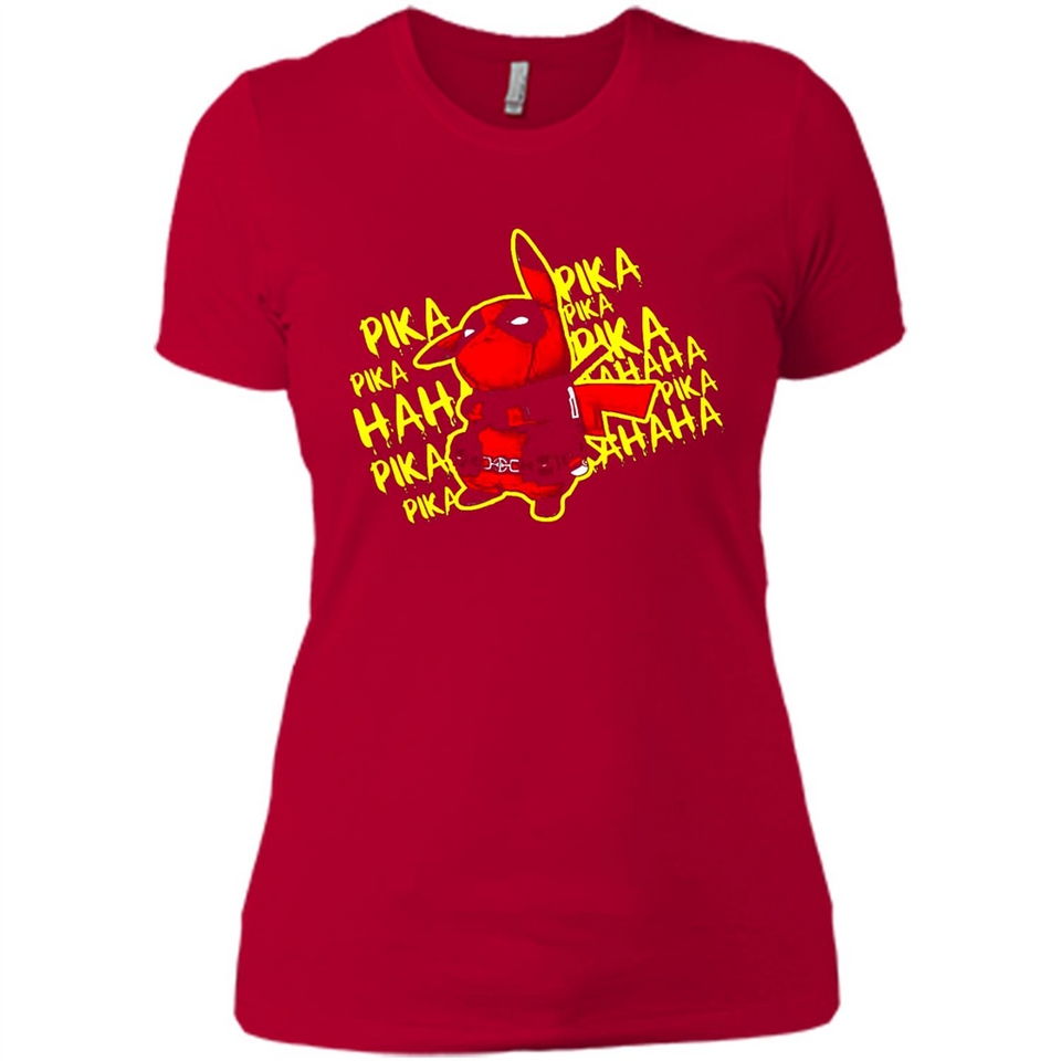 Pikachu Deadpool T-Shirt PINGPONG - Ladies' Boyfriend T-Shirt