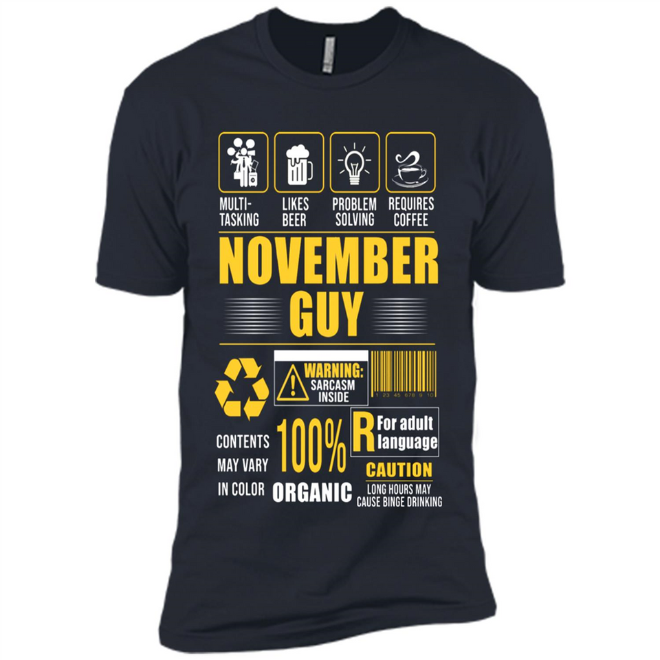 November Guy Multitasking - Premium Short Sleeve T-Shirt