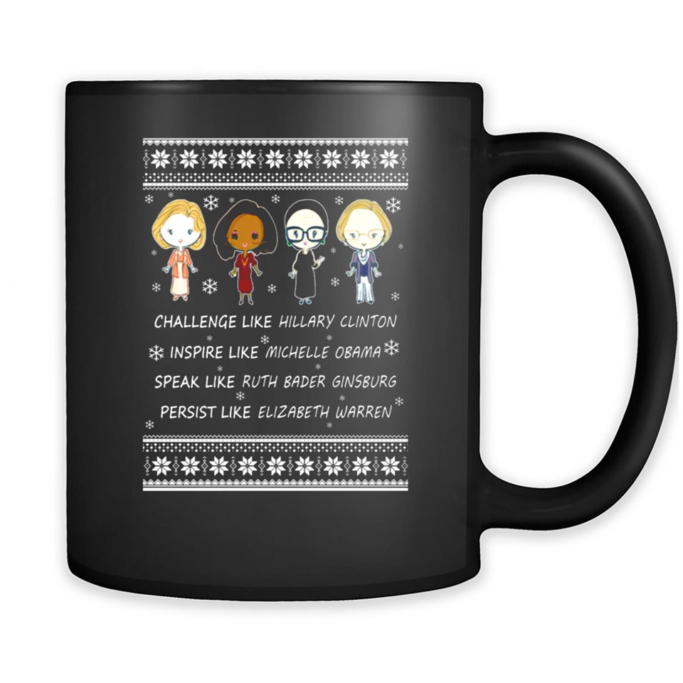Nasty Women Michelle Hillary Warren Bader Christmas PINGPONG