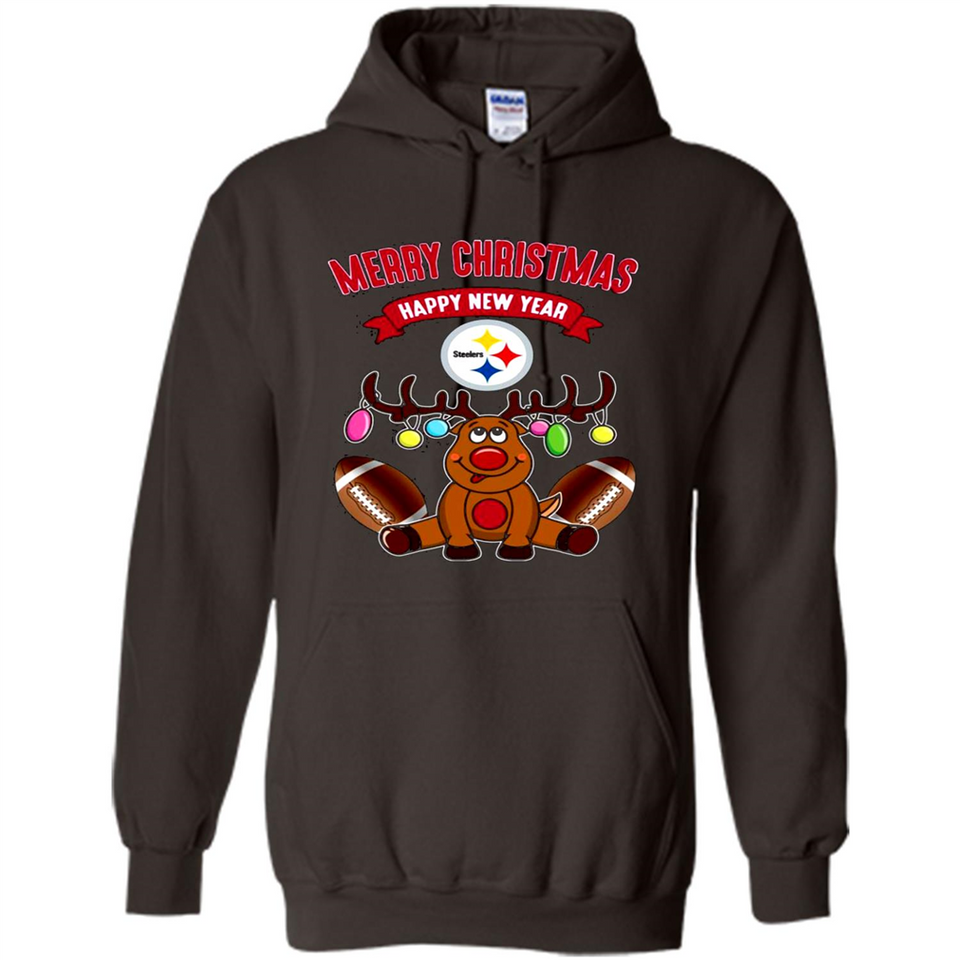 Pittsburgh Steelers NFL Reindeer Funny Merry Christmas And Happy New Year