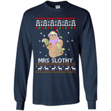 Mrs Slothy Christmas - Long Sleeve T-Shirt