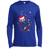 Cute Christmas Choloepus Sloth Santa Led Light Mug - Canvas Long Sleeve T-Shirt