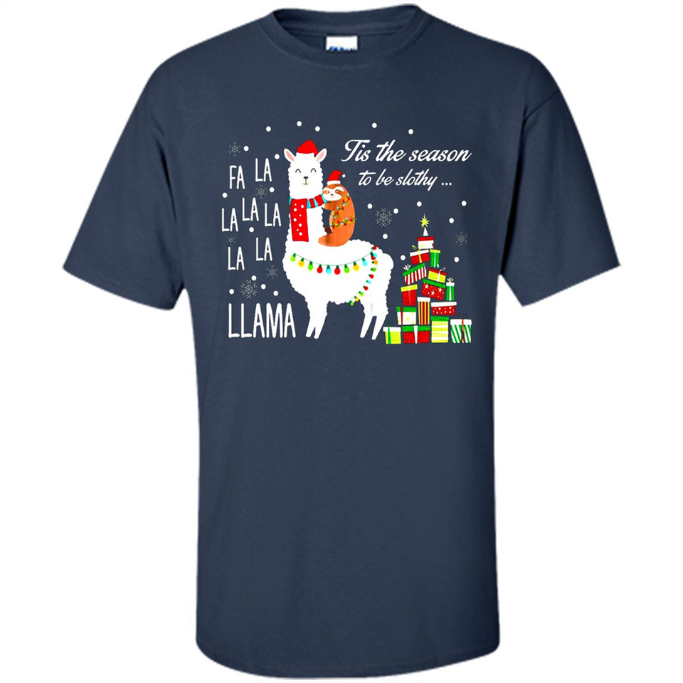 Llama Tis the season to be slothy Christmas sweatshirt PINGPONG - Shirt