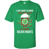I Just Want To Drink Hot Chocolate & Watch Vegas Golden Knights Ugly Christmas Sweater PINGPONG