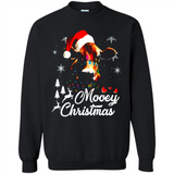 Mooey Christmas Cow Santa Christmas Lover Lights Sweatshirt - Sweatshirt