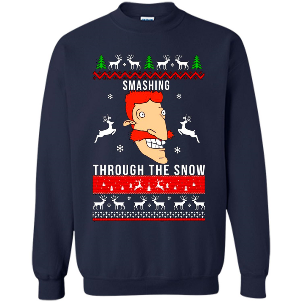 Nigel Thornberry Smashing through the snow Christmas sweatshirt PINGPONG