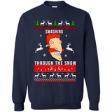 Nigel Thornberry Smashing through the snow Christmas sweatshirt PINGPONG
