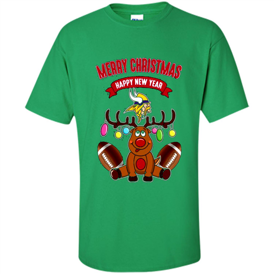 Minnesota Vikings NFL Reindeer Funny Merry Christmas And Happy New Year
