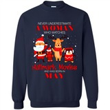 Never Underestimate A May Woman Watches Hallmark Movies Sweatshirt PINGPONG