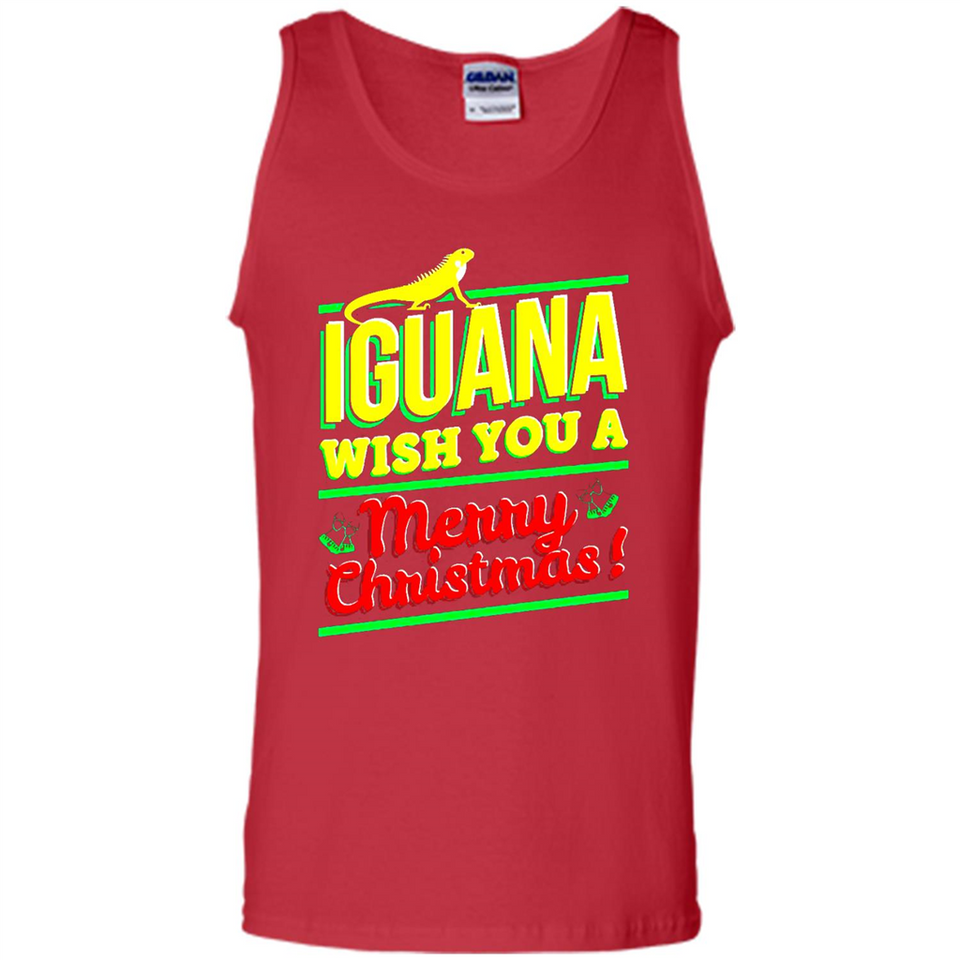 Iguana Wish You A Merry Christmas Animal - Tank Top