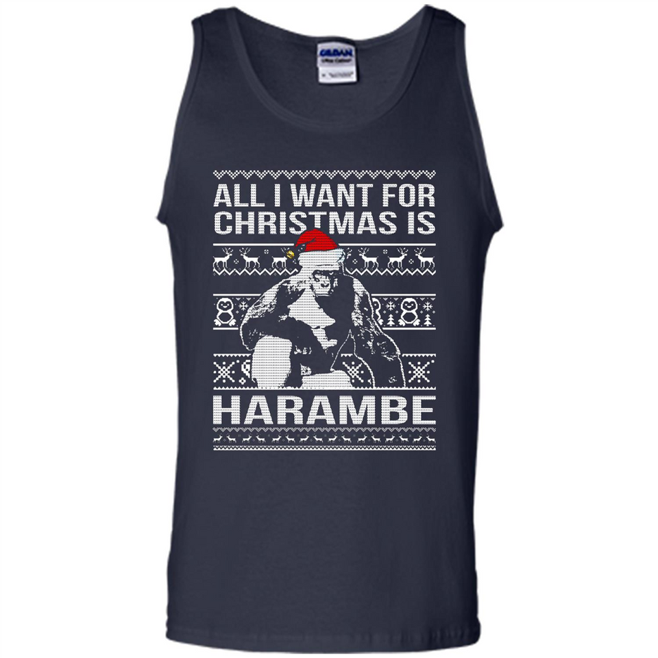 All I Want For Christmas Is Harambe Christmas - Tank Top