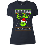 The Grinch Face Christmas - Ladies' Boyfriend T-Shirt
