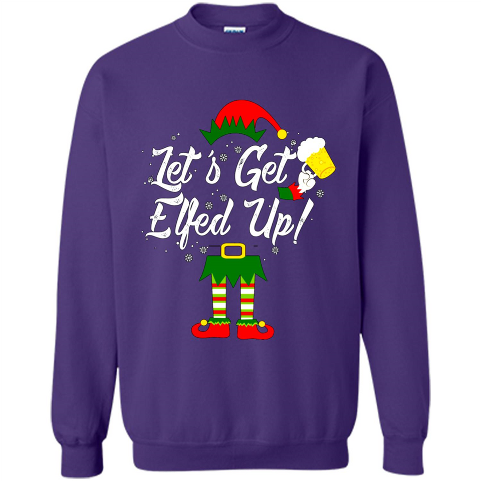 Let's Get Elfed Up Drinking Beer Christmas PINGPONG