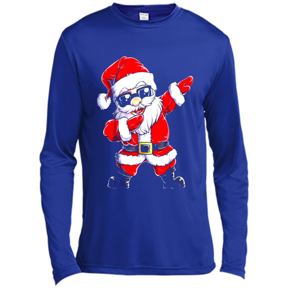 Christmas shirt Dabbing Santa Claus Xmas Gift - Canvas Long Sleeve T-Shirt