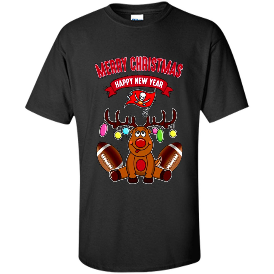 Tampa Bay Buccaneers NFL Reindeer Funny Merry Christmas And Happy New Year