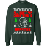 All I Want For Christmas Is HarambeT Rex Attack Reindeer ugly sweater PINGPONG