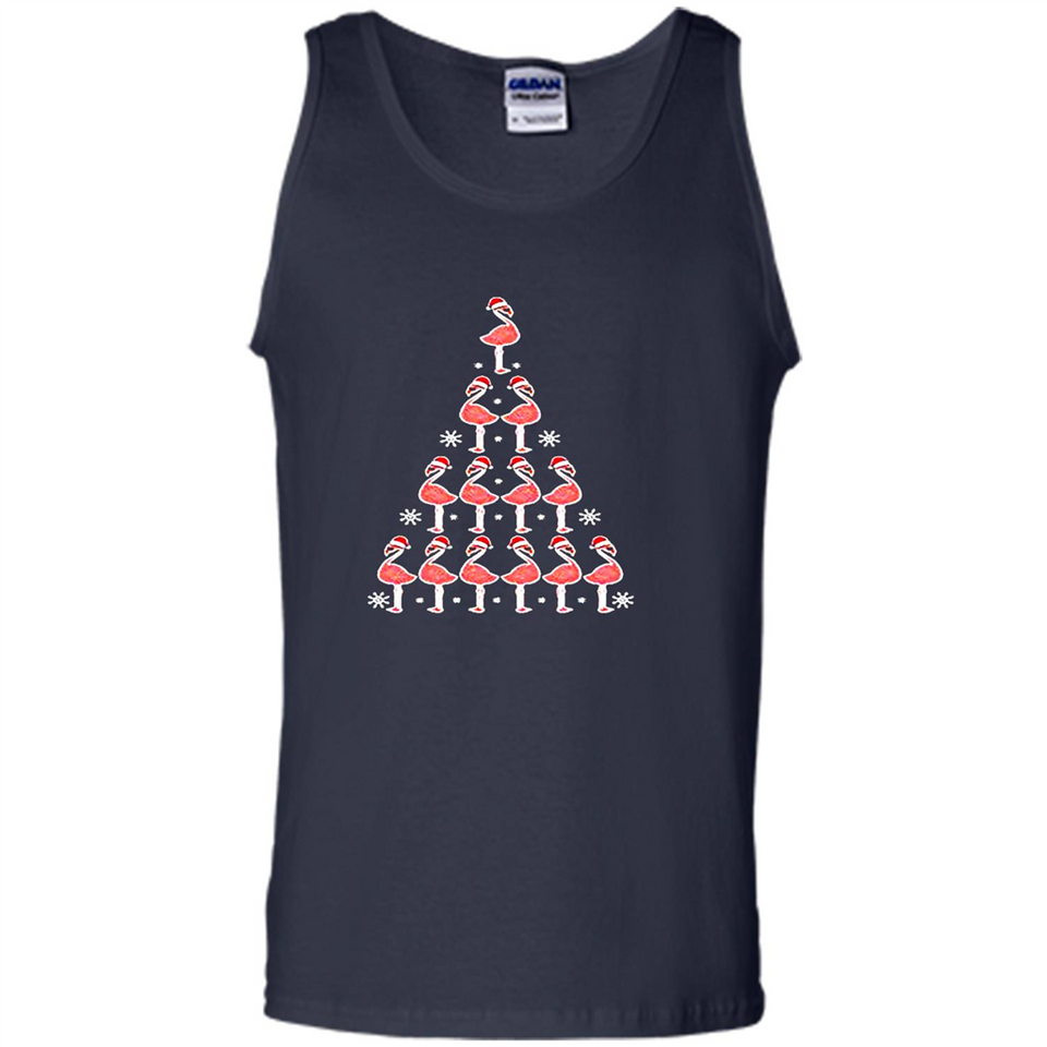 Flamingo Christmas Tree Flamingo - Tank Top