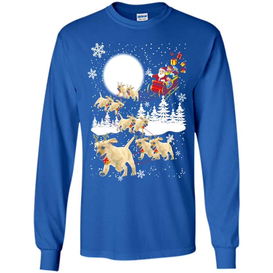 Christmas Santa Golden Retriever Sleigh For Labrador Retriever