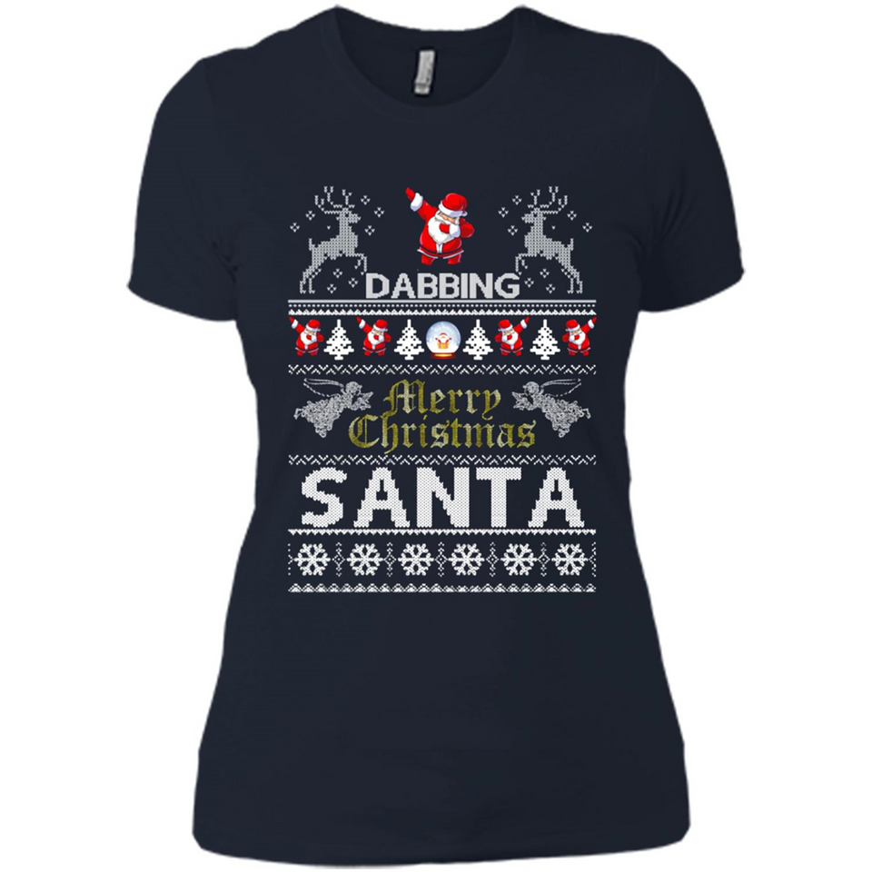 Dabbing Santa Ugly Christmas - Ladies' Boyfriend T-Shirt