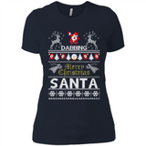 Dabbing Santa Ugly Christmas - Ladies' Boyfriend T-Shirt