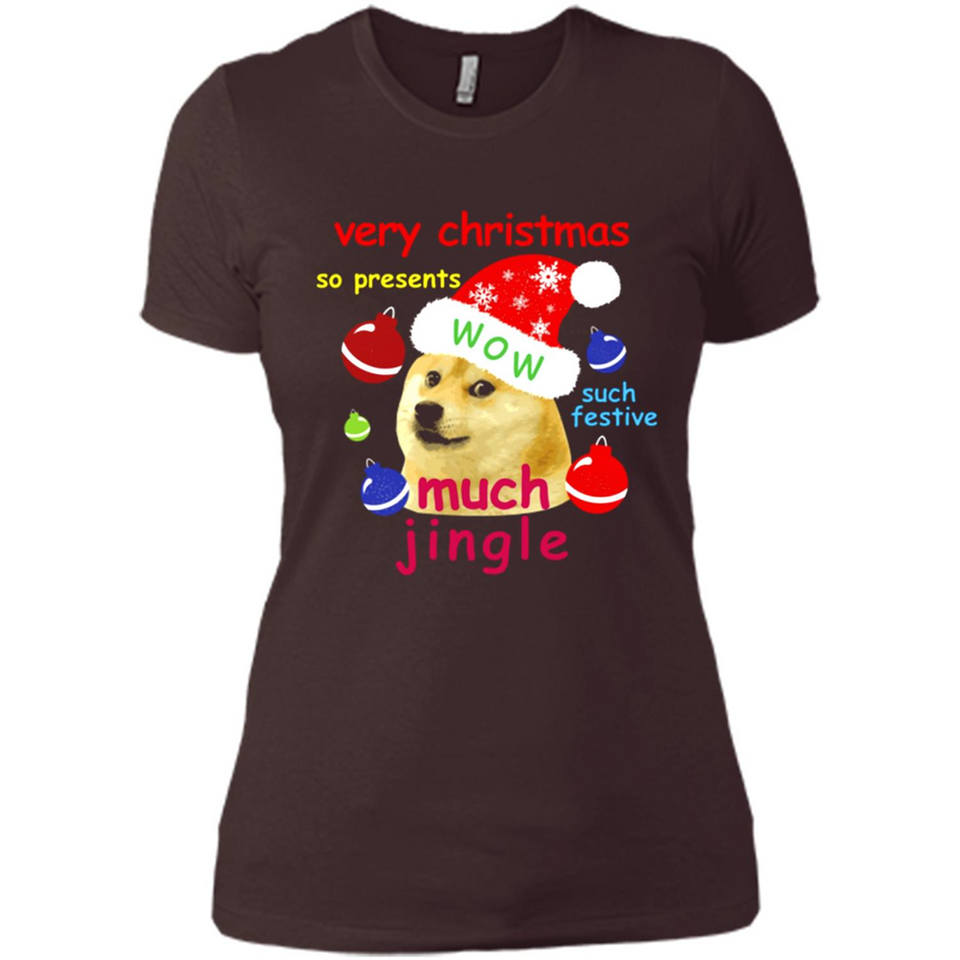 Christmas Doge Meme Shirts Funny Santa Shiba Inu Dog - Ladies' Boyfriend T-Shirt