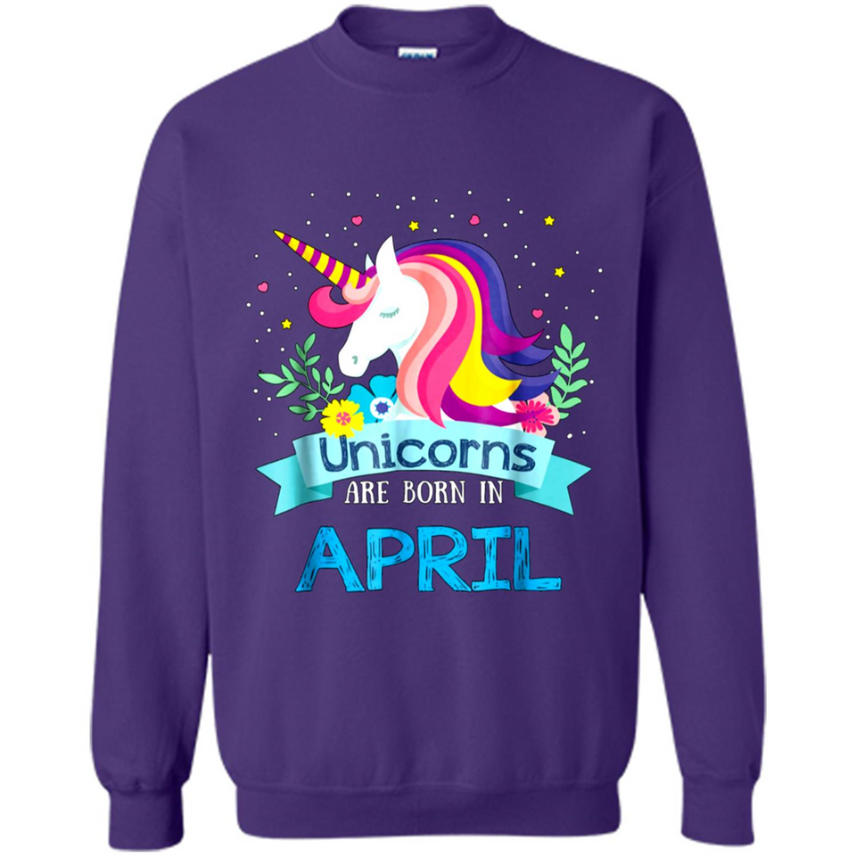 Unicorns are born in April Birthday Rainbow Gift Custom Ultra Cotton