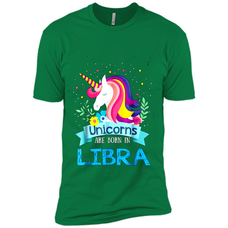 Unicorns are born in Libra Birthday Rainbow Gift Ladies Custom