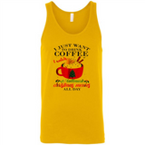I Just Want To Drink Coffee And Watch Hallmark Christmas Movies All Day MERCHCUTE - Canvas Unisex Tank