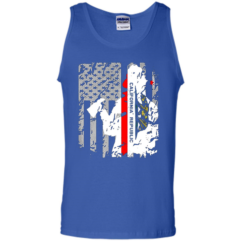 Paradise California Firefighter Thin Red Line Funds Youth T-Shirt PINGPONG - Tank Top