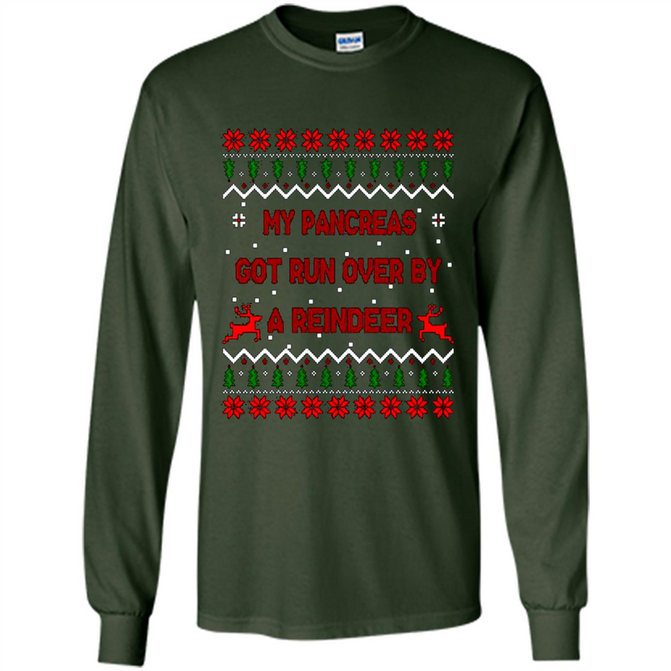 My Pancreas Got Run Over By A Reindeer Diabetes Christmas sweater PINGPONG