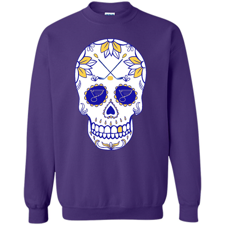 St. Louis Blues Hockey Sugar Skull Day of the Dead