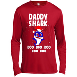 Daddy Shark Costume Reindeer Funny Christmas T-Shirt - Canvas Long Sleeve T-Shirt