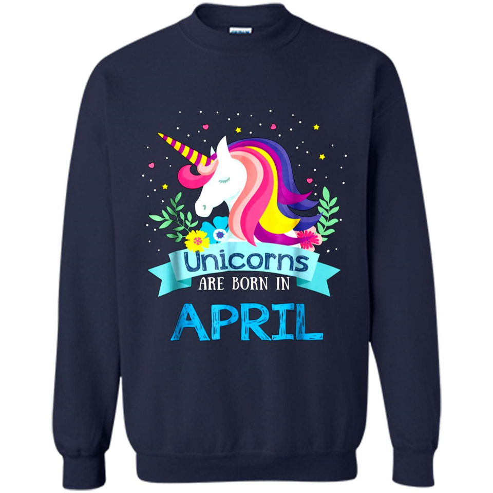 Unicorns are born in April Birthday Rainbow Gift Custom Ultra Cotton
