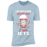 I Just Want To Drink Hot Chocolate & Watch Winnipeg Jets Ugly Christmas Sweater PINGPONG